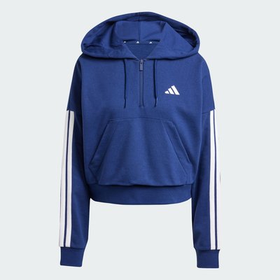 Sweat-shirt à capuche zip 1/4 french terry 3 bandes Essentials ADIDAS SPORTSWEAR