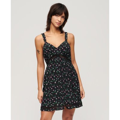 Robe caraco à col V et liseré en dentelle SUPERDRY