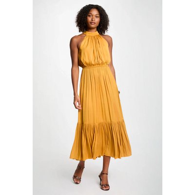 Robe longue évasée fluide MORGAN