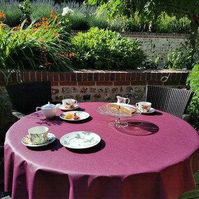 Nappe enduite ronde ou ovale UNI 2 FLEUR DE SOLEIL