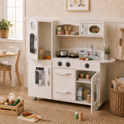 Jeu Cuisine Enfant Dinette Bois LITTLE CHEF TEAMSON KIDS
