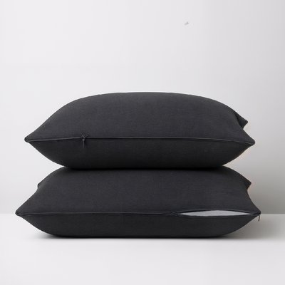 Taie d'oreiller 2 en 1 - Alèse absorbante intégrée - Coloris Carbone DODO