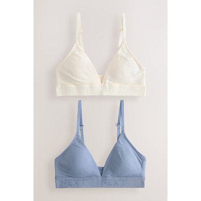 Brassière triangle en coton, lot de 2 NEXT