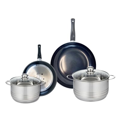 Batterie 2 poêles 24/32cm + 2 faitouts 20/24cm PRIMA BRILLANT ELO