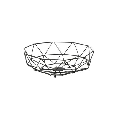 Corbeille à Fruits en Métal Noir Géométrique - D26.5cm WADIGA