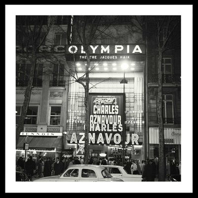 Affiche de Paris noir et blanc, L'Olympia HEXOA
