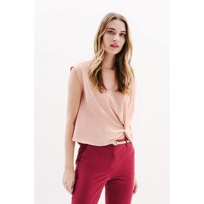 T-shirt cropped en lin TIMI CAROLL