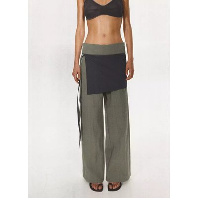 Pantalon avec lien à nouer superposé MANGO