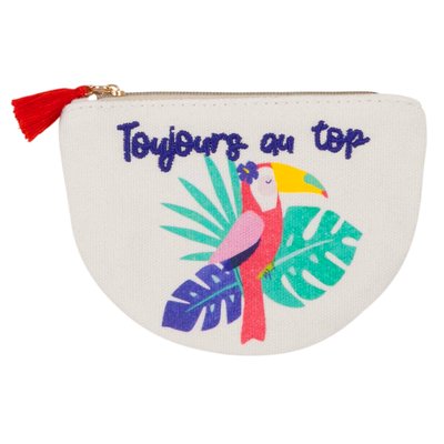 Porte-monnaie en coton TOUJOURS AU TOP DRAEGER PARIS