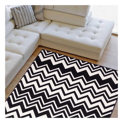 Tapis salon et chambre tissé motif géométrique LYN1 VAGUES UN AMOUR DE TAPIS
