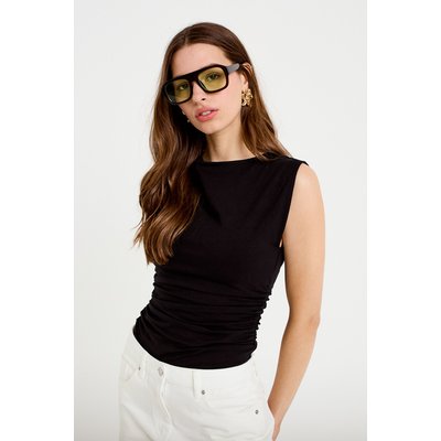 T-shirt ajusté col bateau sans manches CACHE CACHE