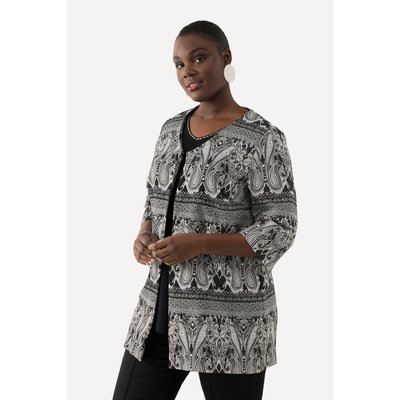 Veste motif cachemire à encolure en V et ULLA POPKEN