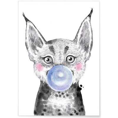 Affiche Bulle de Lynx Bleue L'AFFICHERIE