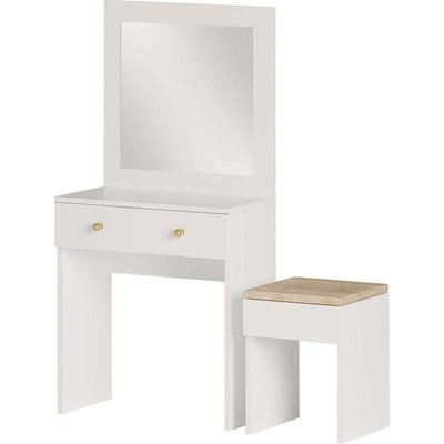 Coiffeuse avec miroir et tabouret Azura HANAH HOME