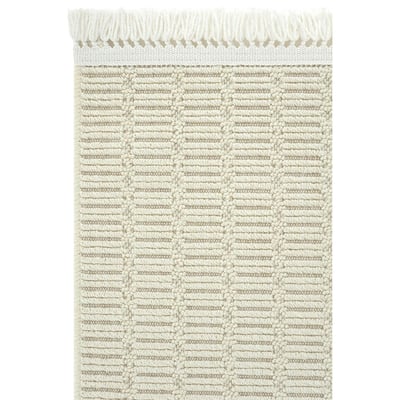 Tapis beige motifs géométriques – franges, 120x180 cm ISTANBUL PIER IMPORT