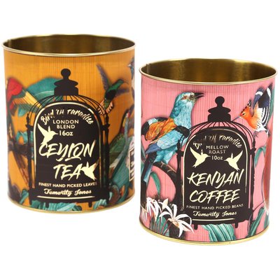 Set boites en métal Oiseaux (Lot de 2) JARDINDECO