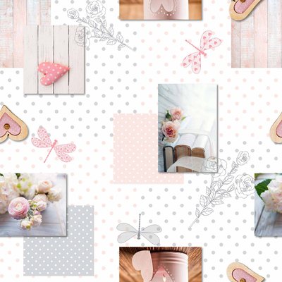 Nappe Toile cirée au mètre Charmy libellules DOUCEUR D'INTÉRIEUR