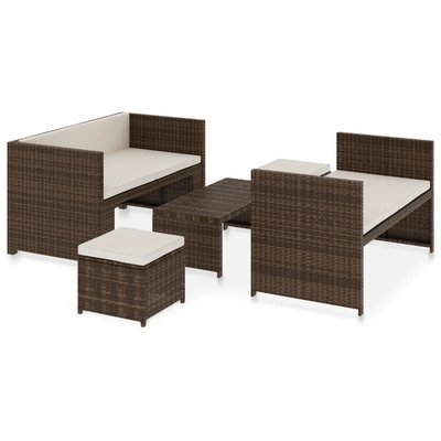 Salon de jardin 5 pièces avec coussins HOME MAISON