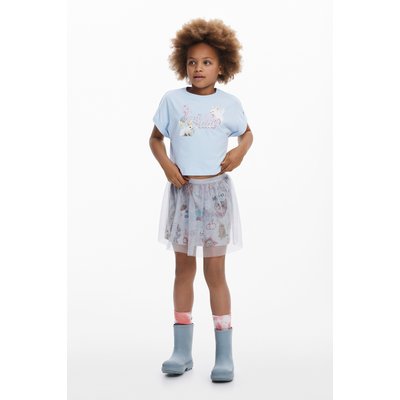 Desigual - T-shirt cropped logo brillant lapins DESIGUAL