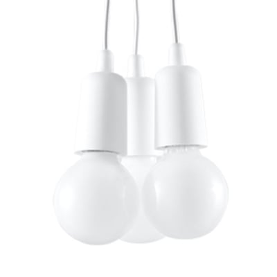 Suspension PVC Blanc E27 3 Diego EDEN