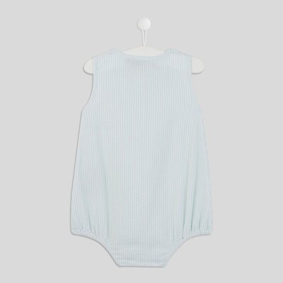 Barboteuse sans manches rayée en coton certifié OEKO-TEX BOUT'CHOU