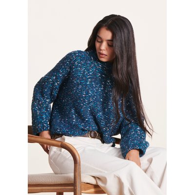 Pull oversize à manches 3/4 maille fantaisie LA FEE MARABOUTEE
