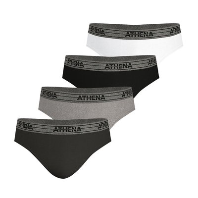 Lot de 4 slips basic coton ATHENA