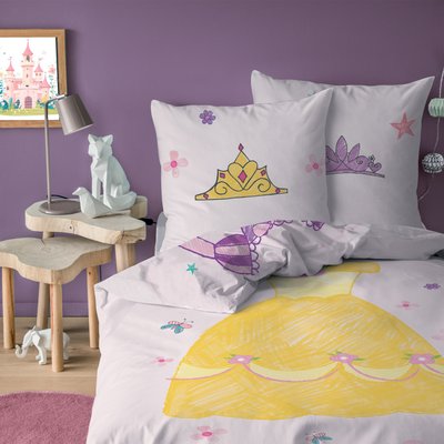 Parure de lit imprimée 100% coton, PRINCESSE DEGUISEMENT DISNEY