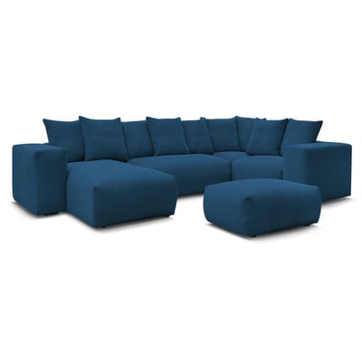 Canapé modulable 6 places en velours côtelé, VOLTAIRE BOBOCHIC
