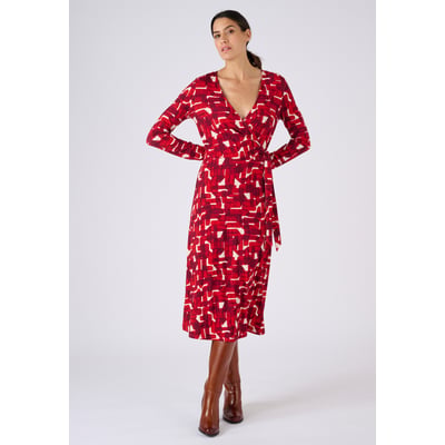 Robe maille effet cache-coeur viscose stretch DAMART