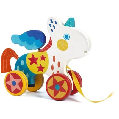 Jouet à tirer Licorne Vadim DJECO