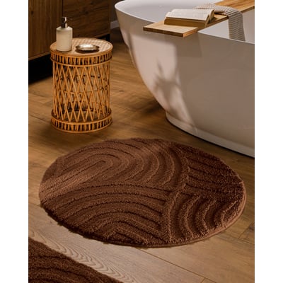 Tapis de bain rond, lignes en relief ,  Fiete WECON HOME