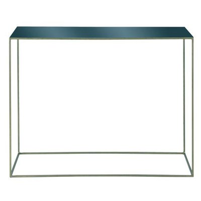 Console en métal gris  et laiton de 100 cm Olia ZAGO