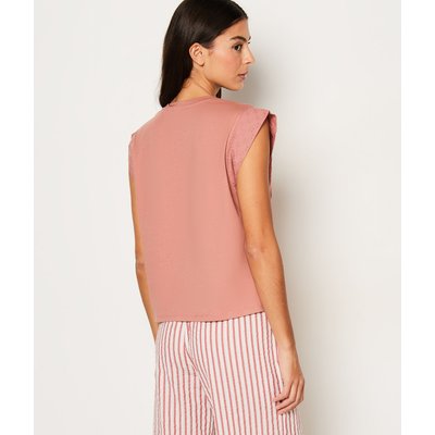 T-shirt de pyjama en coton détail broderie IDER ETAM