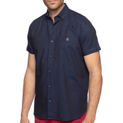 Chemise fantaisie écusson Navy sur Shilton : le vêtement Rugby Sportswear ! SHILTON