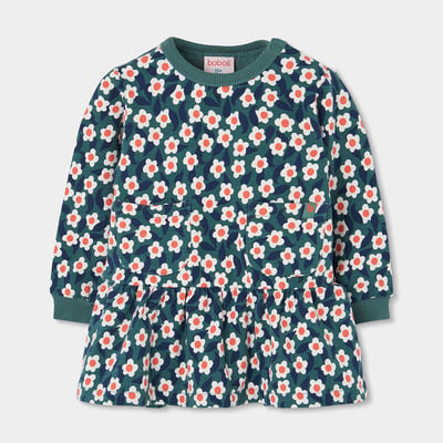 Robe molleton imprimé fleurs BOBOLI