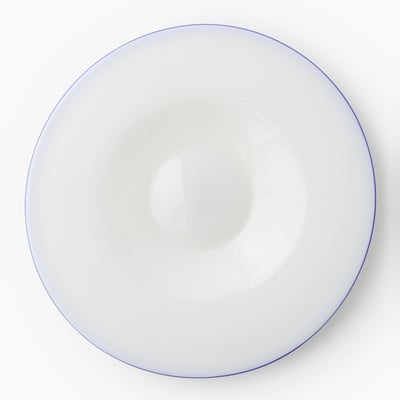 Assiette finition liseré 30cm, en verre MONOPRIX