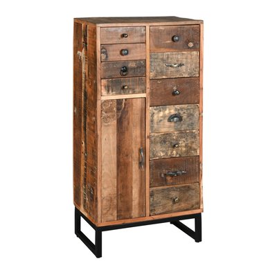 Commode haute en bois recyclé et métal AUBRY GASPARD