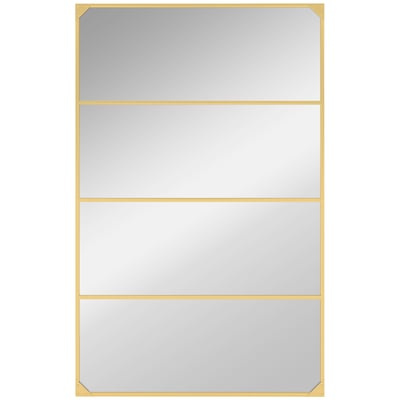 Miroir mural Verre Noir HOMCOM