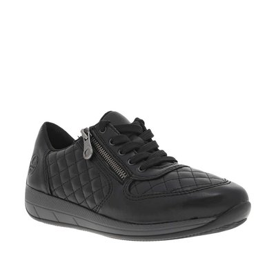 Baskets basses cuir talon compensé bas RIEKER
