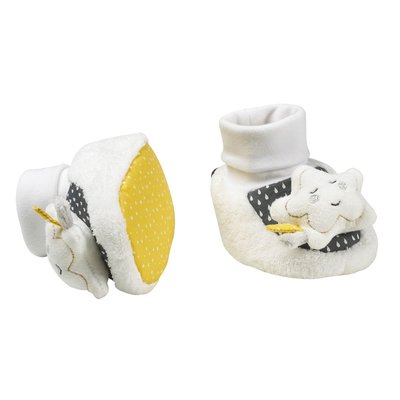 Chaussons bébé en velours SAUTHON