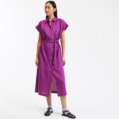 Robe en lin à manches courtes Signature Heloïse LA REDOUTE COLLECTIONS