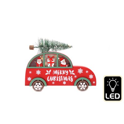 Sapin sur voiture de Noël lumineuse TOILINUX