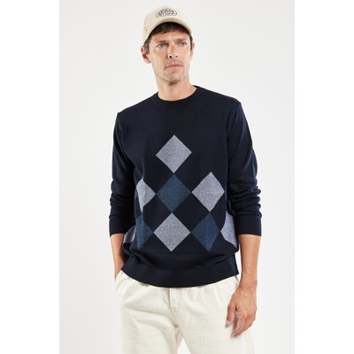 Pull jacquard en laine et acrylique BERAC GUY DE BERAC