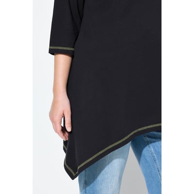 T-shirt en coton bio, feuille brodée ULLA POPKEN