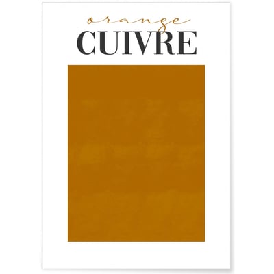 Affiche Orange Cuivré L'AFFICHERIE