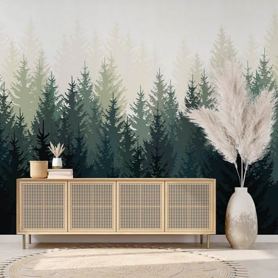 Papier peint forêt de mélèze HEXOA