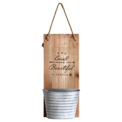 Support mural en bois avec pot en métal AUBRY GASPARD