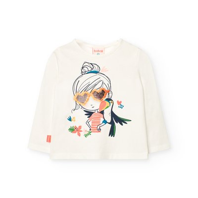 T-shirt en coton avec dessin frontal BOBOLI
