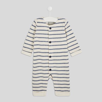 Combinaison manches longues rayée en coton BOUT'CHOU